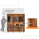 Moderna Mobãlia - Guarda-roupa de Casal com Espelho - 3 Portas 6 Cabideiros