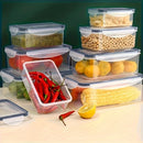 Recipientes de alimentos com tampas de travamento