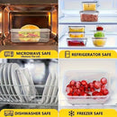 Recipientes de alimentos com tampas de travamento