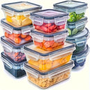 Recipientes de alimentos com tampas de travamento